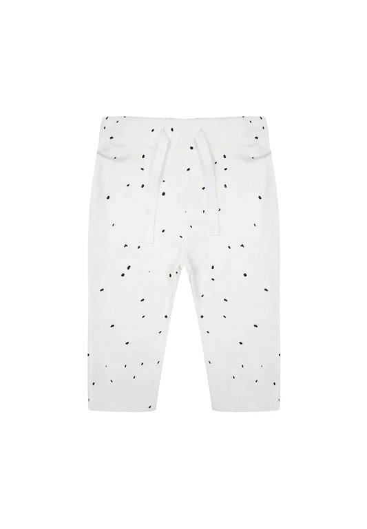 Een legging met dots print van Little Indians in de kleur wit, gemaakt van 100% biologisch katoen.