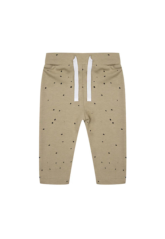 Een legging met dots print van Little Indians in de kleur groen, gemaakt van 100% biologisch katoen.