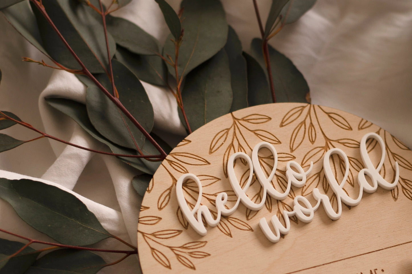 Annonce de naissance 'Hello World'